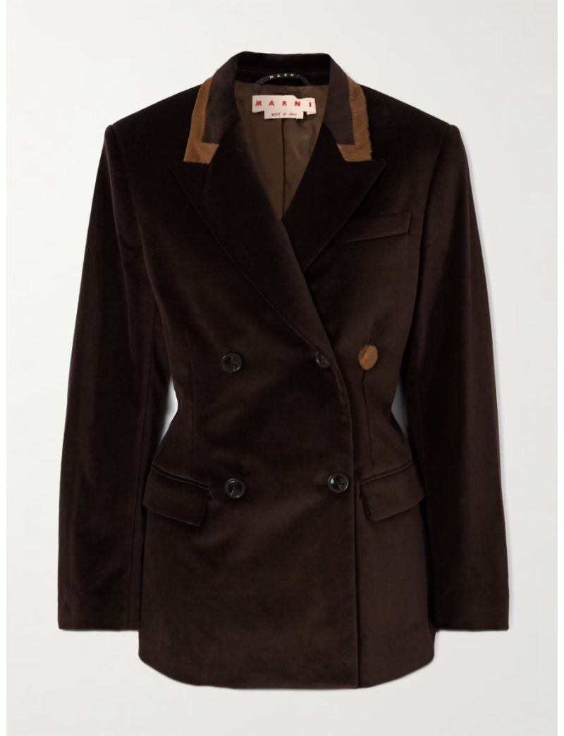 Blazer Veludo Castanho